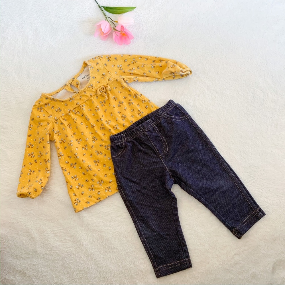 Mustard Baby Girl Outfit